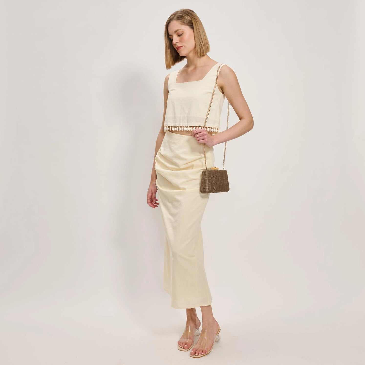 Moda Luxe Melina Evening Bag in Mocha