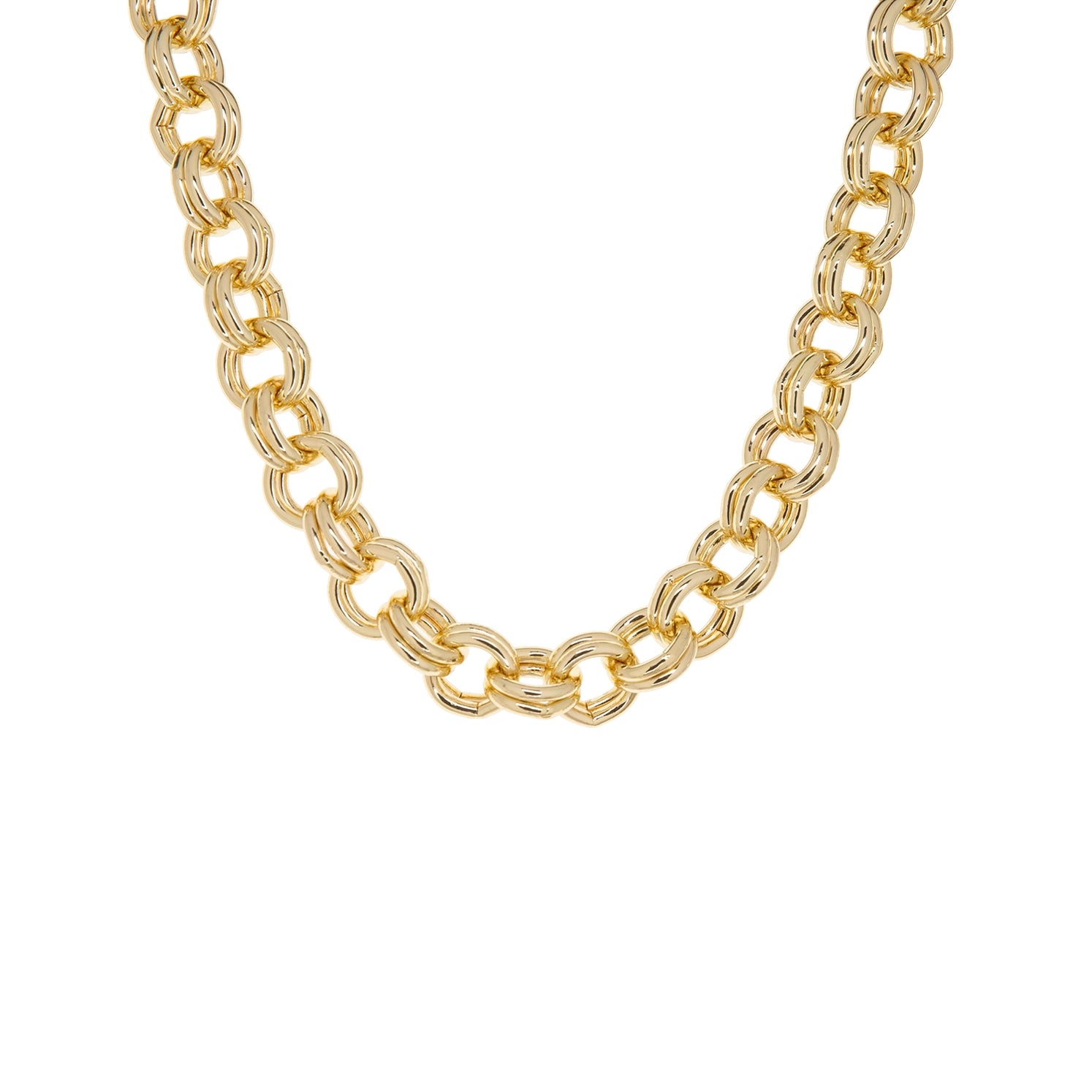 Marlyn Schiff Double Round Link Chain Necklace