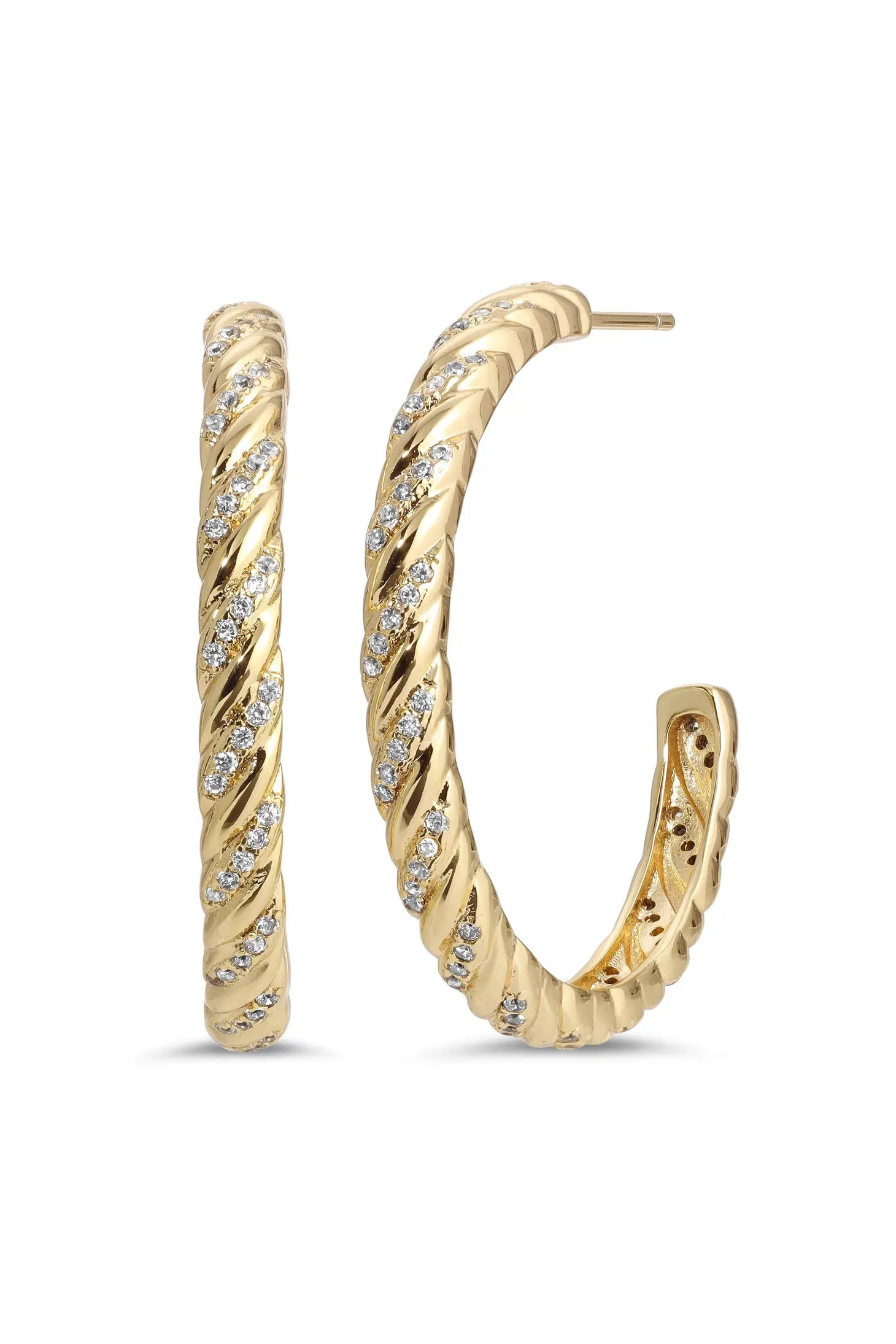 Lili Claspe Gina Twist Earrings in Gold Large