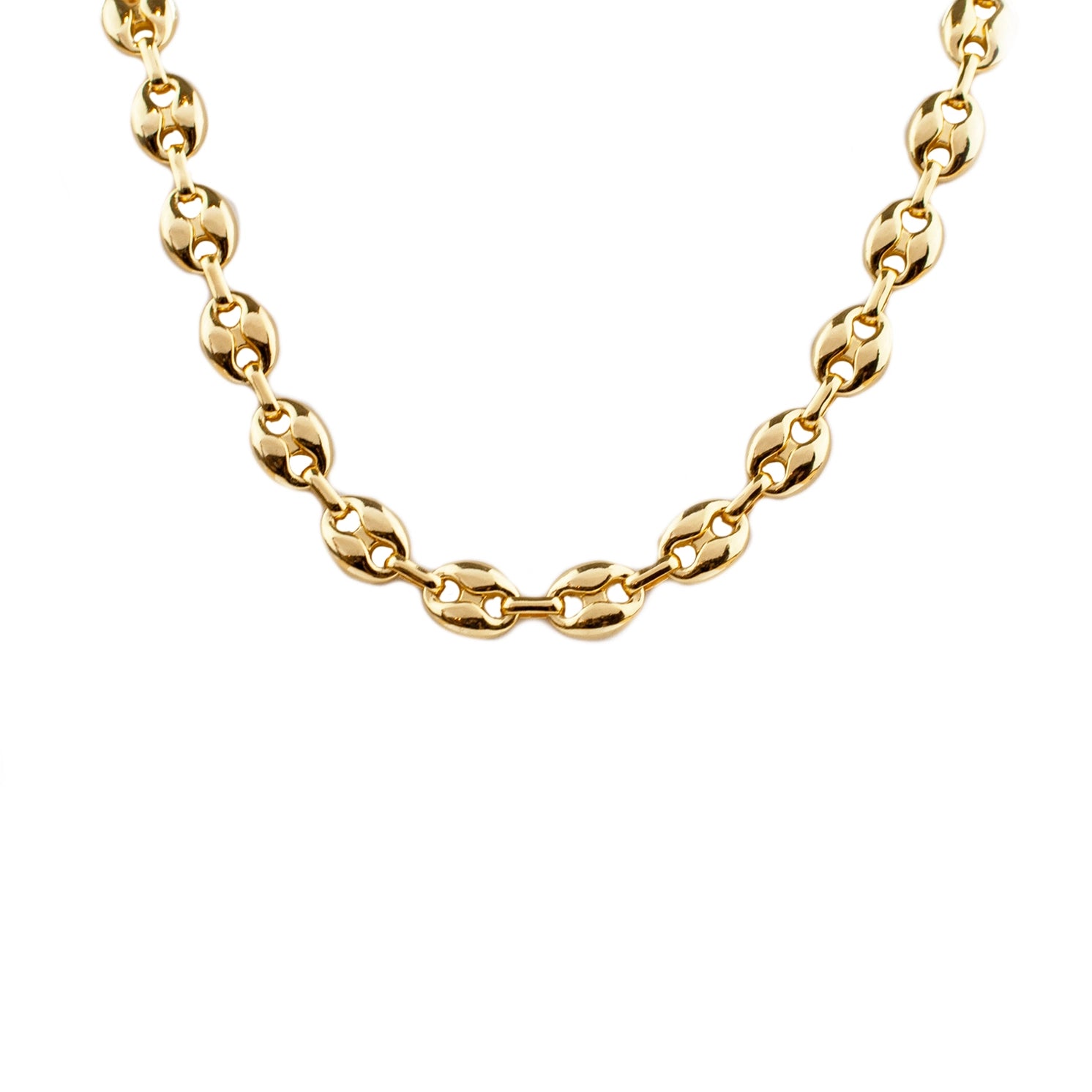 Marlyn Schiff Puffed Anchor Link Necklace